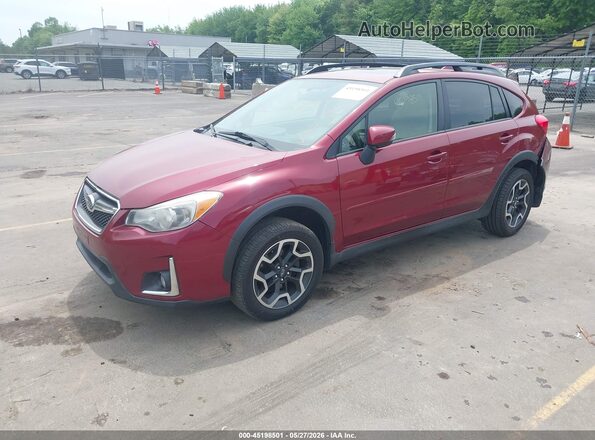 JF2GPALC9G8201933 2016 SUBARU CROSSTREK Maroon Առջևի ձախ երեք քառորդ տեսարան