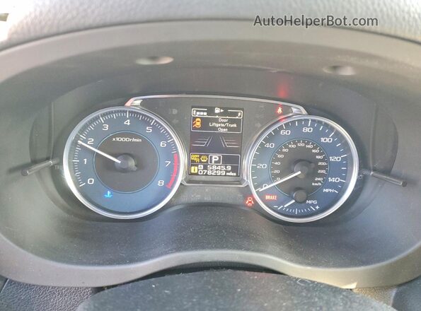 JF2GPANC1HH232303 2017 SUBARU CROSSTREK Gray Սարքավորումների վահանակի տեսք