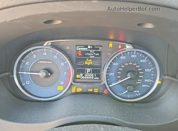 JF2GPANC7G8345543 2016 SUBARU CROSSTREK Белый Вид щитка приборов