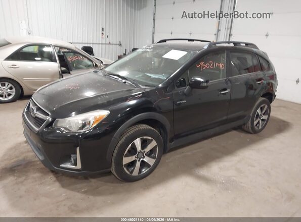 JF2GPBBC1GH245416 2016 SUBARU CROSSTREK HYBRID Black Առջևի ձախ երեք քառորդ տեսարան