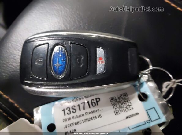 JF2GPBBC1GH245416 2016 SUBARU CROSSTREK HYBRID Black Առջևի վահանակի տեսք