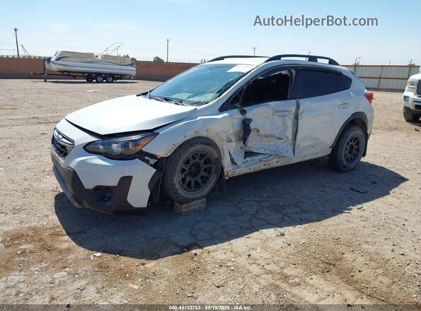 JF2GTABC1MH347798 2021 SUBARU CROSSTREK White Առջևի ձախ երեք քառորդ տեսարան