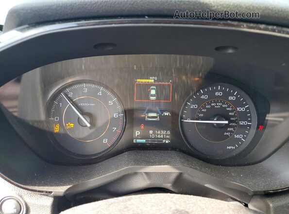 JF2GTABCXK8247311 2019 SUBARU CROSSTREK Charcoal Instrument cluster view