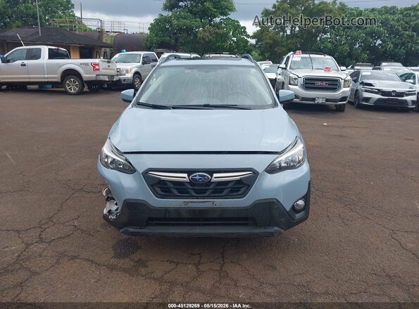 JF2GTAEC0NH259970 2022 SUBARU CROSSTREK Light Blue Widok zestawu wskaźników