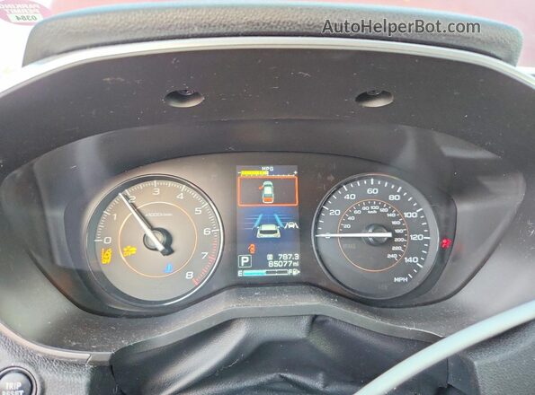 JF2GTAEC1K8261206 2019 SUBARU CROSSTREK Burgundy Vista del cuadro de instrumentos
