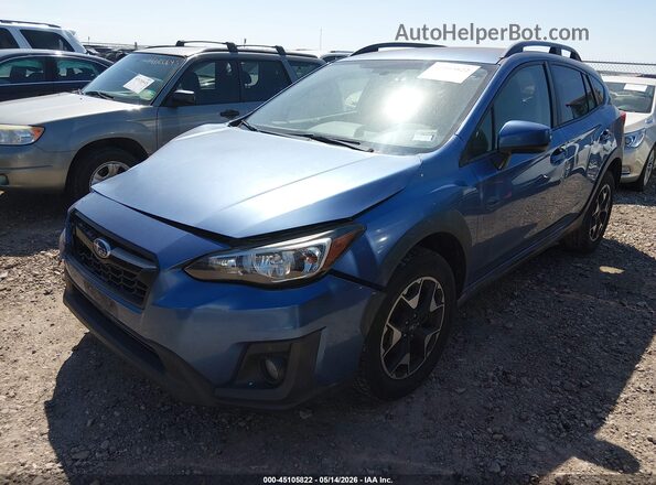 JF2GTAEC3KH207650 2019 SUBARU CROSSTREK Blue Առջևի ձախ երեք քառորդ տեսարան