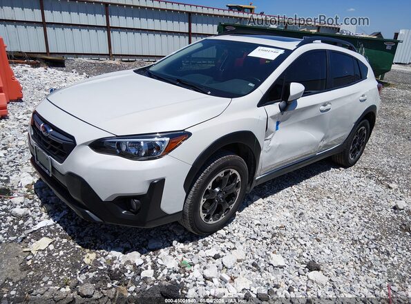 JF2GTAEC3M8248220 2021 SUBARU CROSSTREK White წინა მარცხენა ხედი სამი მეოთხედიდან
