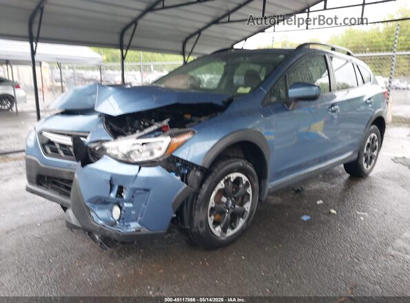 JF2GTAEC6MH273807 2021 SUBARU CROSSTREK Синий Передняя левая четверть