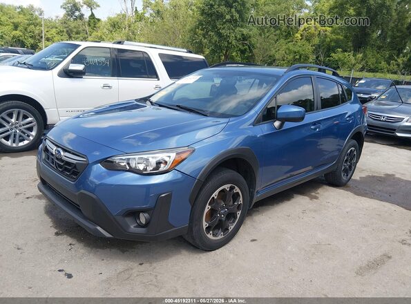 JF2GTAECXMH254175 2021 SUBARU CROSSTREK Blue Vista tres cuartos delantera izquierda