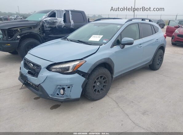 JF2GTAJC2JH280965 2018 SUBARU CROSSTREK Light Blue Przód lewy