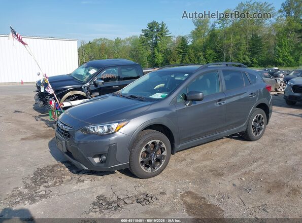 JF2GTAPC1M8332758 2021 SUBARU CROSSTREK Gray Առջևի ձախ երեք քառորդ տեսարան