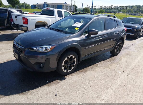 JF2GTAPC5M8394485 2021 SUBARU CROSSTREK Gray Առջևի ձախ երեք քառորդ տեսարան