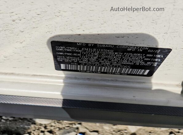 JF2GTAPC5N8232065 2022 SUBARU CROSSTREK Белый Вид подкапотного пространства