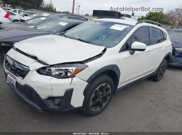 JF2GTAPC7M8668687 2021 SUBARU CROSSTREK White წინა მარცხენა ხედი სამი მეოთხედიდან