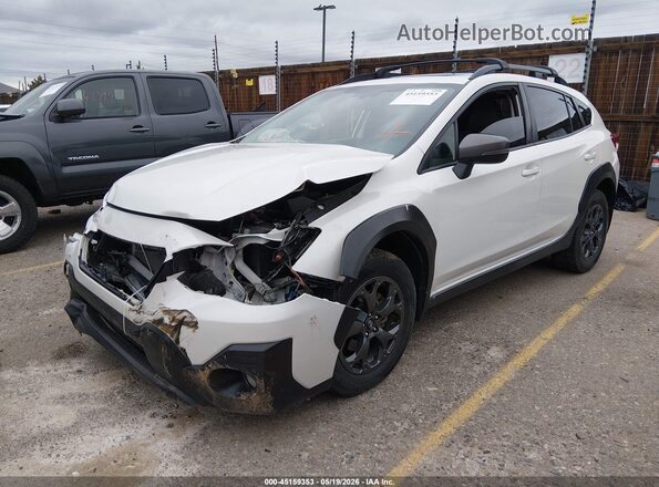 JF2GTHSC5MH345450 2021 SUBARU CROSSTREK White Առջևի ձախ երեք քառորդ տեսարան