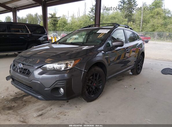 JF2GTHSC6MH671645 2021 SUBARU CROSSTREK Gray წინა მარცხენა ხედი სამი მეოთხედიდან