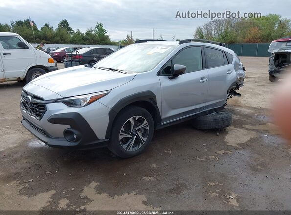 JF2GUADC3R8859399 2024 SUBARU CROSSTREK Silver Առջևի ձախ երեք քառորդ տեսարան