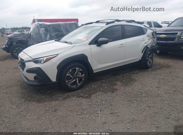 JF2GUADC3RH396728 2024 SUBARU CROSSTREK White წინა მარცხენა ხედი სამი მეოთხედიდან