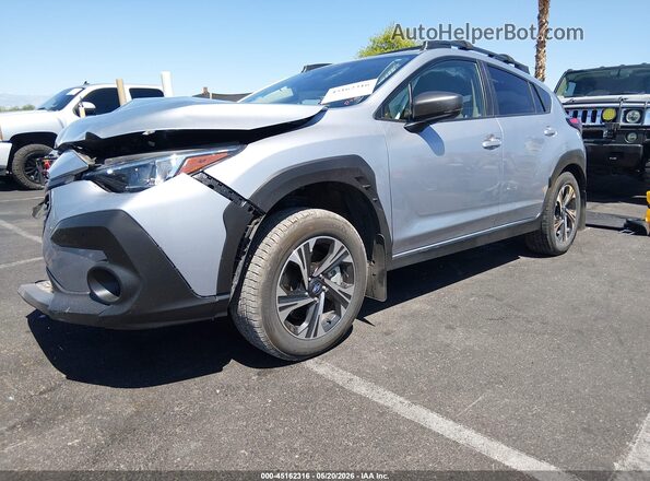 JF2GUADC5R8352181 2024 SUBARU CROSSTREK Silver Առջևի ձախ երեք քառորդ տեսարան