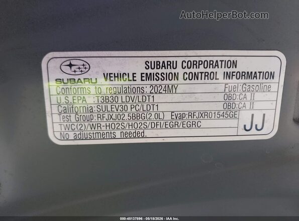 JF2GUADC8R8234741 2024 SUBARU CROSSTREK Gray 