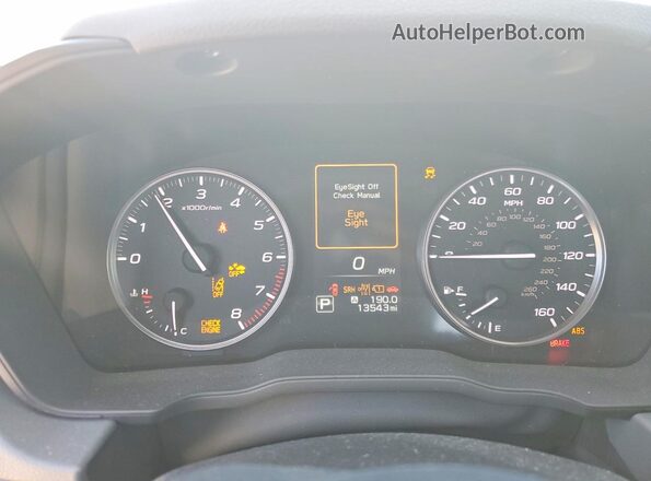 JF2GUADCXR8298585 2024 SUBARU CROSSTREK Серебряный Вид щитка приборов