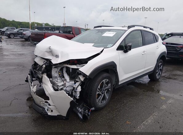 JF2GUHDC0S8263441 2025 SUBARU CROSSTREK White წინა მარცხენა ხედი სამი მეოთხედიდან
