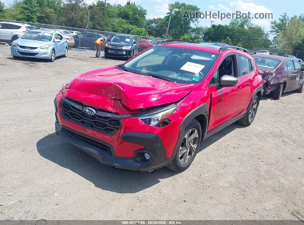 JF2GUHDCXS8272390 2025 SUBARU CROSSTREK Red წინა მარცხენა ხედი სამი მეოთხედიდან