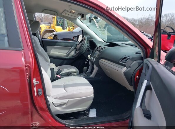 JF2SJAAC4GH559858 2016 SUBARU FORESTER Burgundy Вид салону спереду