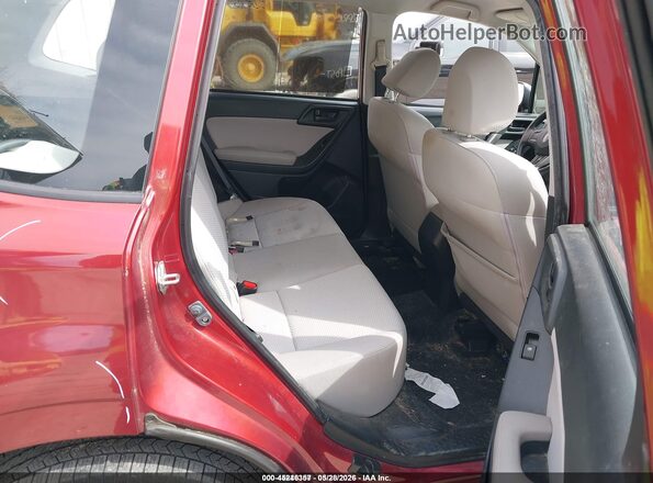 JF2SJAAC4GH559858 2016 SUBARU FORESTER Burgundy Вид наклейки з VIN-кодом