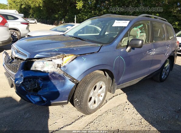JF2SJABC0GH482601 2016 SUBARU FORESTER Blue Widok z przodu