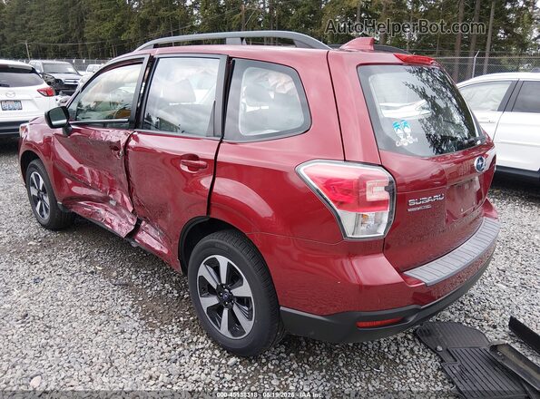 JF2SJABC6HH576144 2017 SUBARU FORESTER Red უკანა მარცხენა