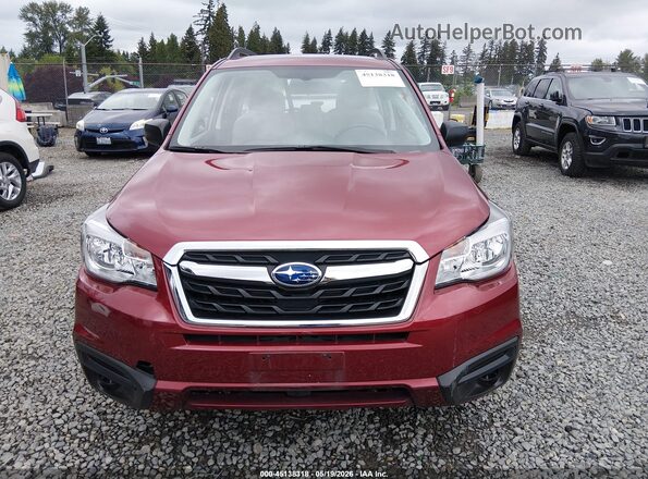 JF2SJABC6HH576144 2017 SUBARU FORESTER Red უკანა სალონის ხედი