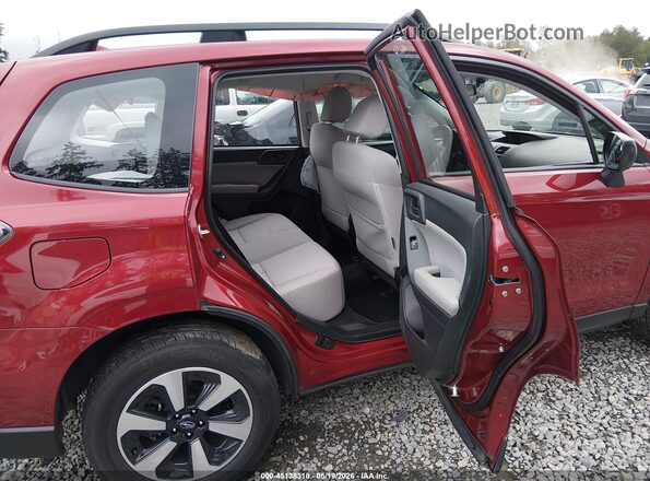 JF2SJABC6HH576144 2017 SUBARU FORESTER Red VIN კოდის სტიკერის ხედი