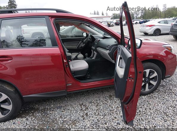 JF2SJABC6HH576144 2017 SUBARU FORESTER Red წინა სალონის ხედი