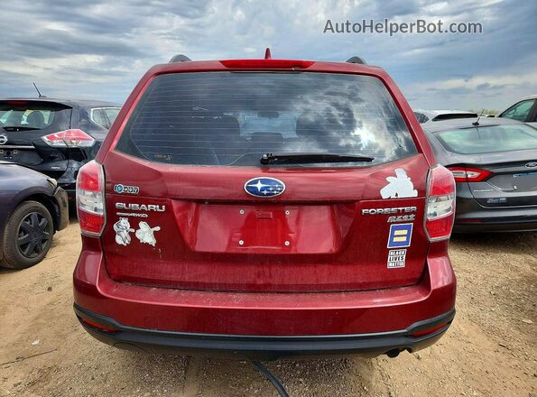JF2SJABC7GH477265 2016 SUBARU FORESTER 2.5 Burgundy Вид ззаду