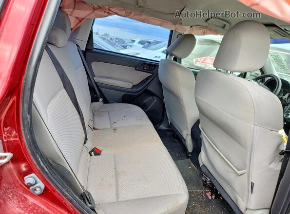 JF2SJABC7GH477265 2016 SUBARU FORESTER 2.5 Burgundy Вид задніх сидінь