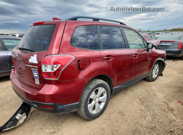 JF2SJABC7GH477265 2016 SUBARU FORESTER 2.5 Burgundy Задня права чверть