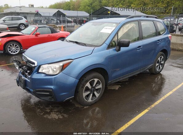 JF2SJABC7JH456472 2018 SUBARU FORESTER 2.5 Синий Передняя левая четверть
