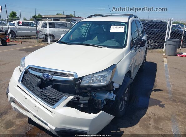 JF2SJABC7JH482666 2018 SUBARU FORESTER 2.5 White წინა მარცხენა ხედი სამი მეოთხედიდან