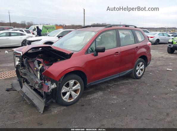 JF2SJABC8GH450964 2016 SUBARU FORESTER Red Vista tres cuartos delantera izquierda