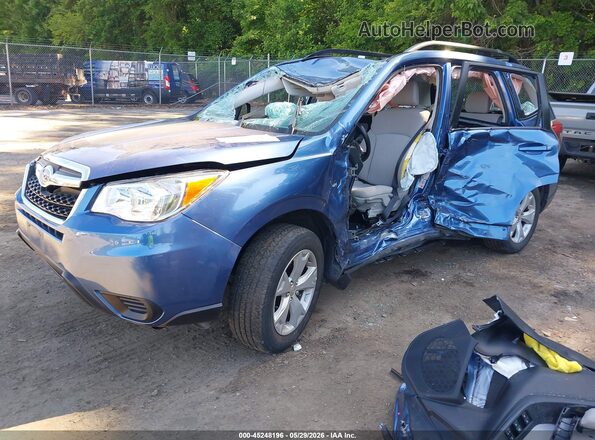 JF2SJABC9GH450830 2016 SUBARU FORESTER Blue წინა მარცხენა ხედი სამი მეოთხედიდან