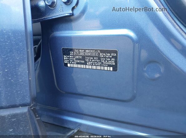 JF2SJABC9GH450830 2016 SUBARU FORESTER Blue ძრავის განყოფილების ხედი