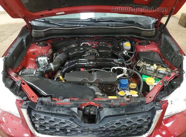 JF2SJADC4GH531070 2016 SUBARU FORESTER 2.5 Burgundy ძრავის განყოფილების ხედი