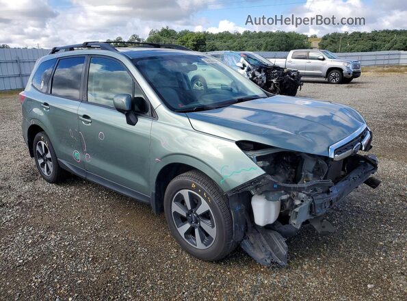 JF2SJAECXHG589660 2017 SUBARU FORESTER Зеленый Передняя правая четверть