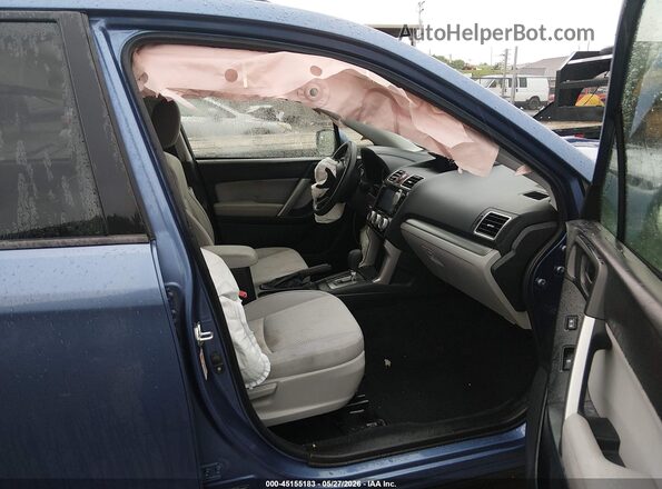 JF2SJAFC7GH528953 2016 SUBARU FORESTER Blue წინა სალონის ხედი