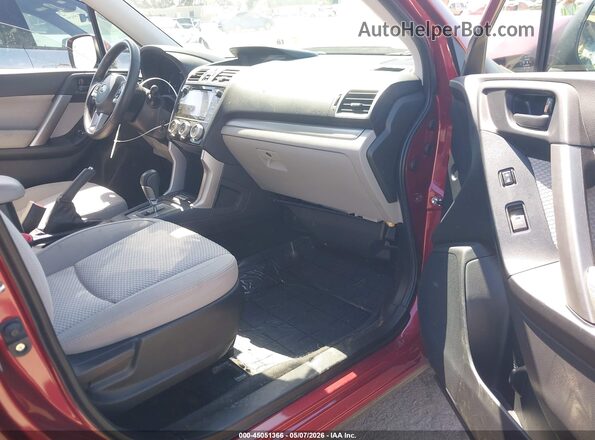 JF2SJAGC4HH552028 2017 SUBARU FORESTER 2.5 Красный Вид салона спереди