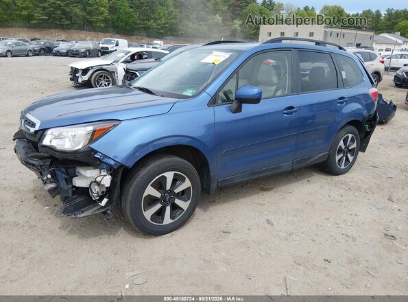 JF2SJAGCXHH488674 2017 SUBARU FORESTER Blue წინა მარცხენა ხედი სამი მეოთხედიდან