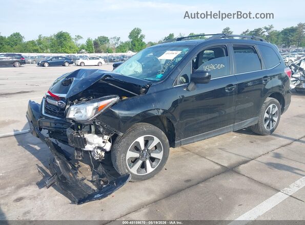 JF2SJAJC5JH494008 2018 SUBARU FORESTER Black წინა მარცხენა ხედი სამი მეოთხედიდან