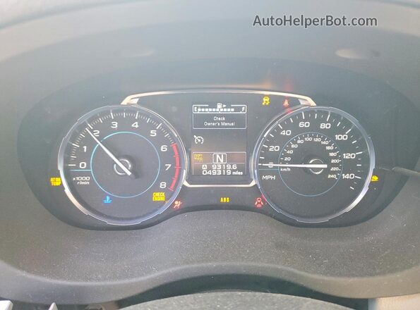 JF2SJAJC6HH469418 2017 SUBARU FORESTER 2.5 Charcoal Widok zestawu wskaźników