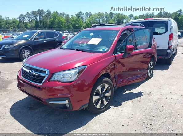 JF2SJAJC8JH477865 2018 SUBARU FORESTER Red Առջևի ձախ երեք քառորդ տեսարան